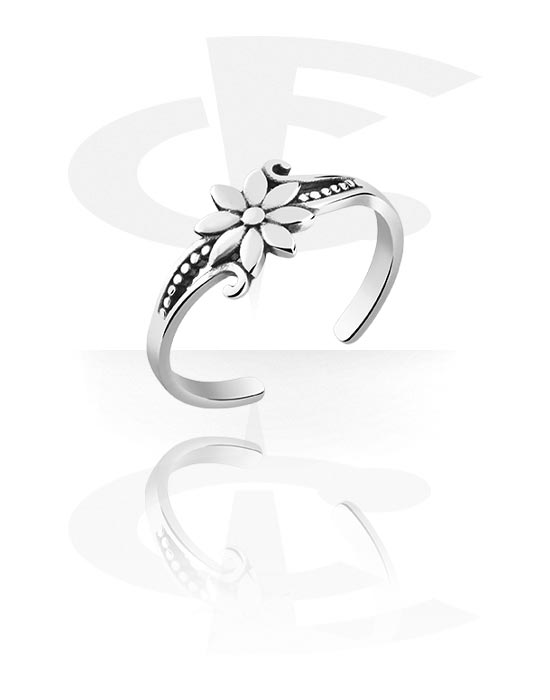 Prsteni za nožne prste, Prsten na nožnom prstu s cvjetnim dizajnom, Kirurški čelik 316L