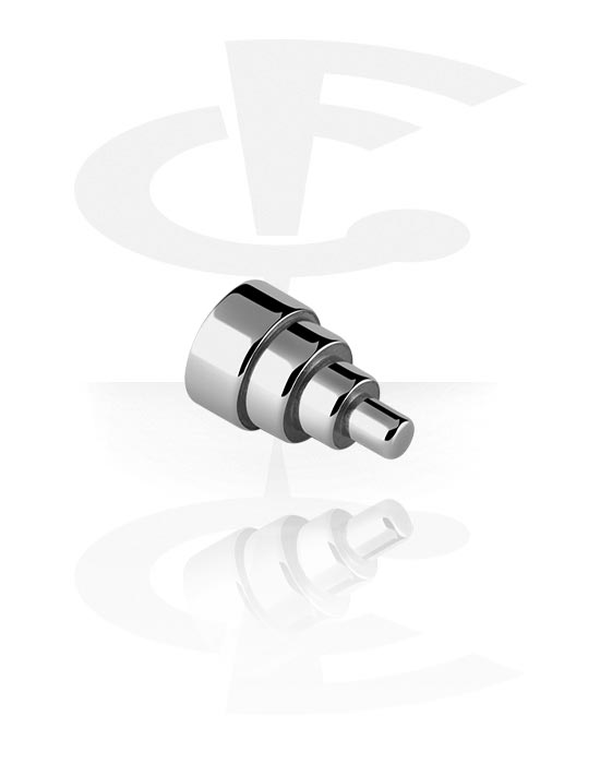 Kulor, stavar & mer, Attachment for 1.6mm threaded pins (surgical steel, silver, shiny finish), Kirurgiskt stål 316L