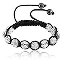 Bracelets, Bracelet tendance avec pierres en cristal, Coton