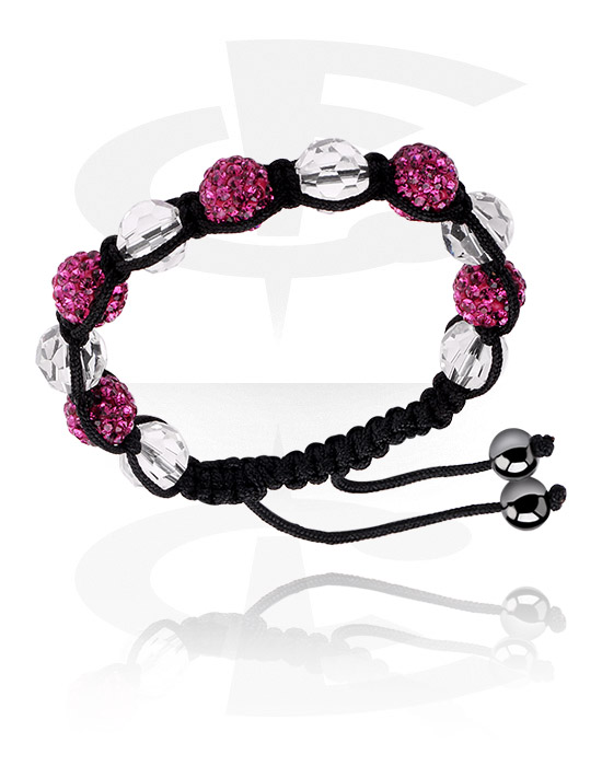 Bracelets, Bracelet tendance avec pierres en cristal, Coton