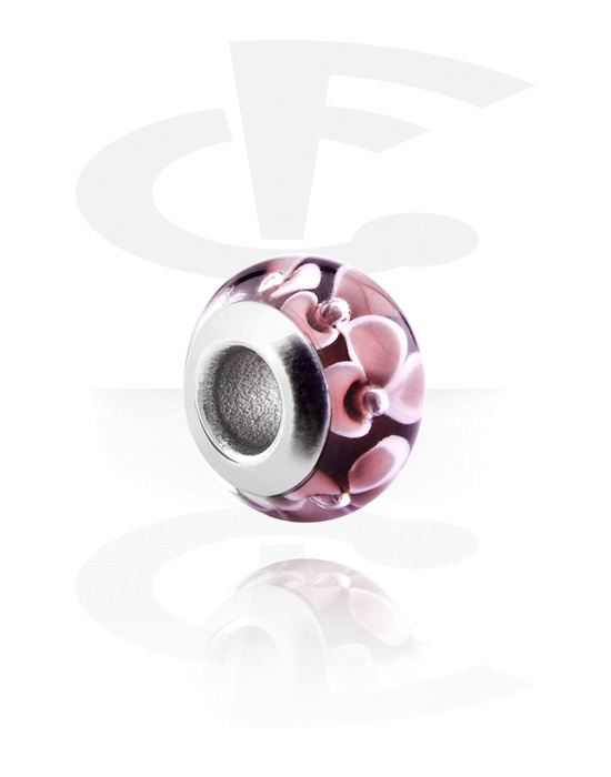 Perline, Perlina di cristallo per braccialetti , Acciaio chirurgico 316L, Vetro