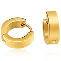 Orecchini, Orecchini Huggie, Acciaio chirurgico 316L con placcatura in oro