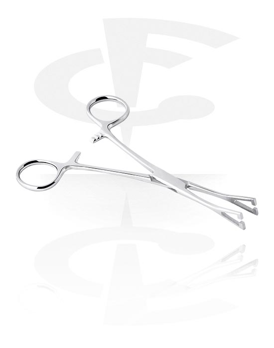 Narzędzia i akcesoria do piercingu, Małe szczelinowe szczypce Pennington z kryształami, Stal chirurgiczna 316L