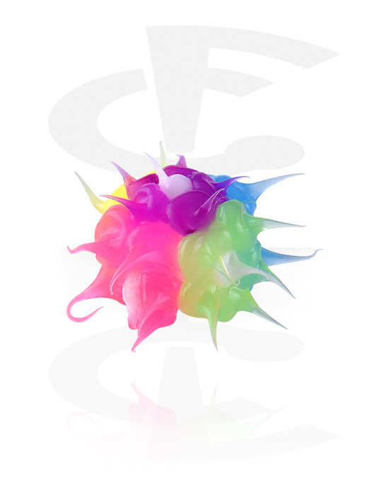 Boules, barres & plus, Boule pour barre à filetage (silicone) avec couleurs jamaicaines, Silicone