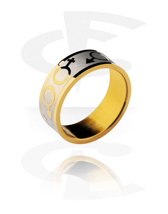 Prsteny, Ring, Pozlacená chirurgická ocel 316L