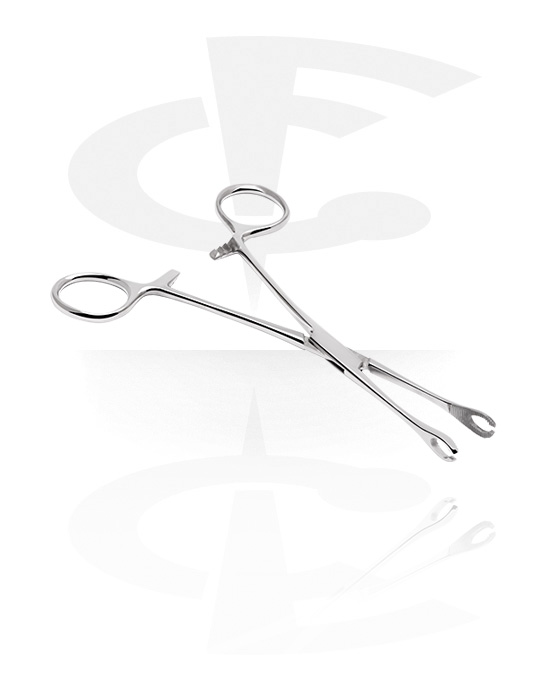 Alati i pribor za piercing, Stezaljka za jezik s prorezima, Kirurški čelik 316L