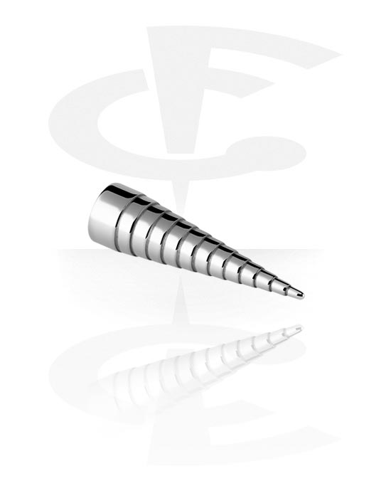 Kuler og staver ++, Spiss for gjengede pinner (kirurgisk stål, sølv, skinnende finish), Kirurgisk stål 316L
