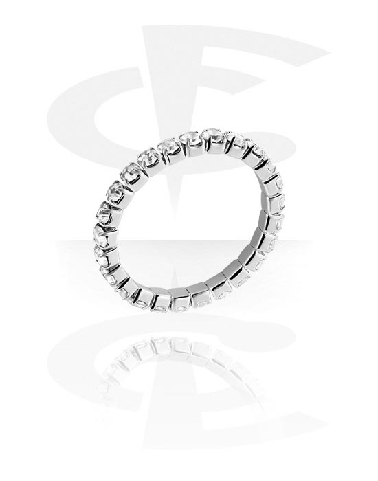 Prsteny, Kroužek s krystalovým kamínkem v různých barvách, Chirurgická ocel 316L