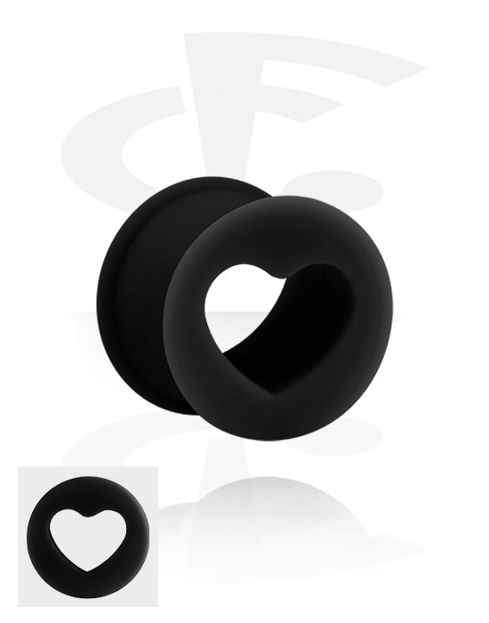 Ribbed tunnel (silicone) with heart design (Silicone) The World's No
