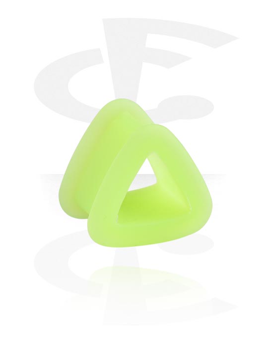 Tunnels & Plugs, Tunnel double flared en forme de triangle (silicone, différentes couleurs), Silicone