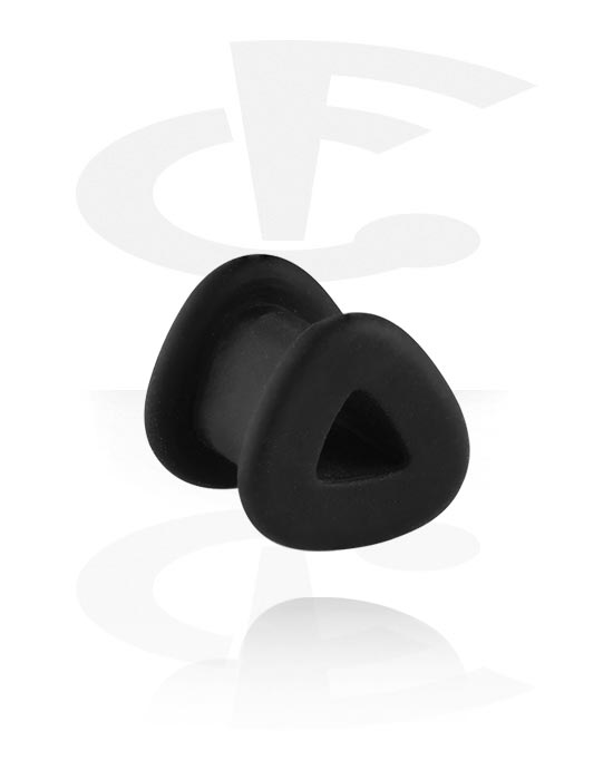 Tunnels & Plugs, Tunnel double flared en forme de triangle (silicone, différentes couleurs), Silicone