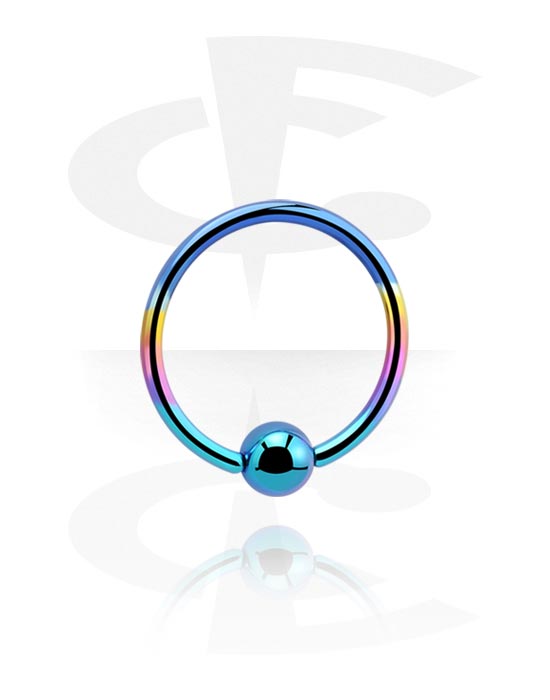 Anéis piercing, Ball closure ring (titânio, acabamento brilhante), Titânio