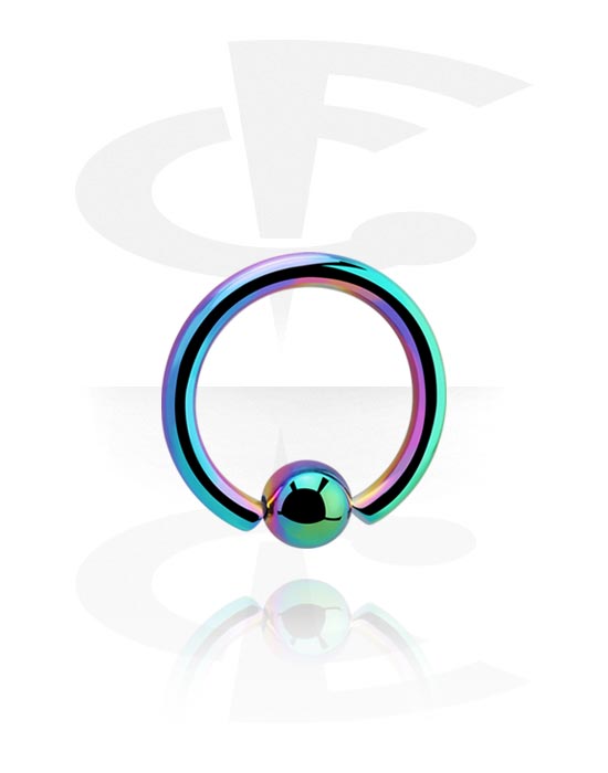 Piercingringen, Ball closure ring (titanium, glanzende afwerking), Titanium