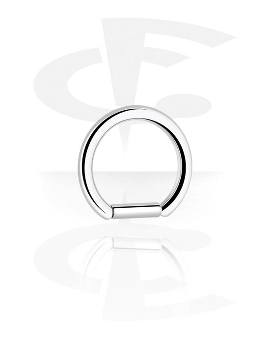Piercing Ringe, Ring med stavlukning (titan, blank finish), Titanium