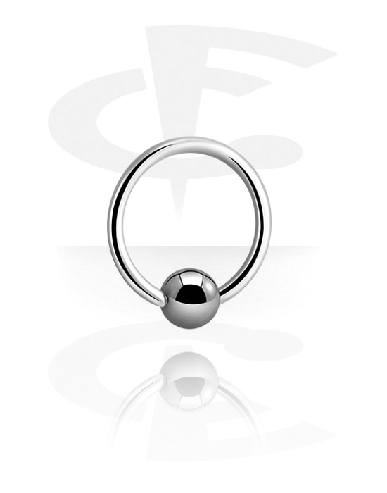 Piercingringen, Ball closure ring (titanium, glanzende afwerking), Titanium