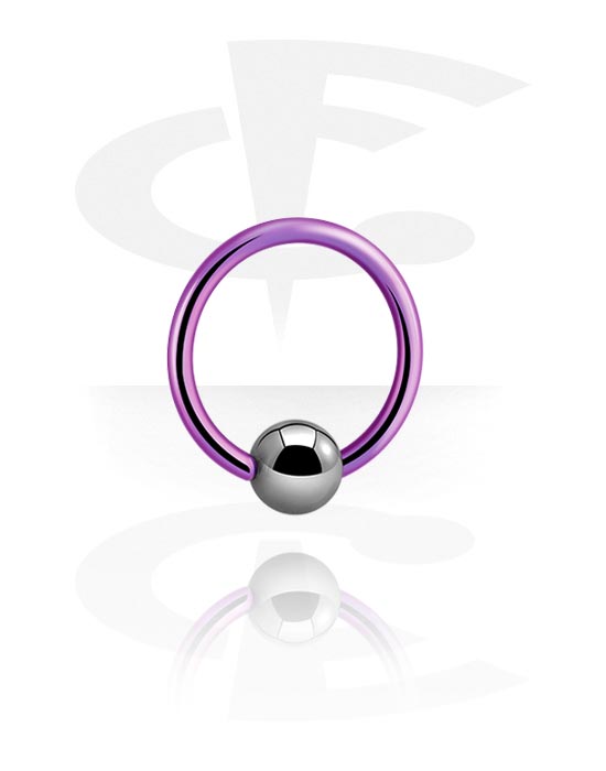 Piercinggyűrűk, Ball closure ring (titanium, shiny finish), Titán