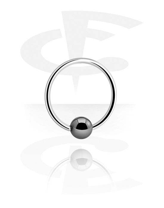 Piercing Ringe, Ring med kuglelukning (titan, blank finish), Titanium
