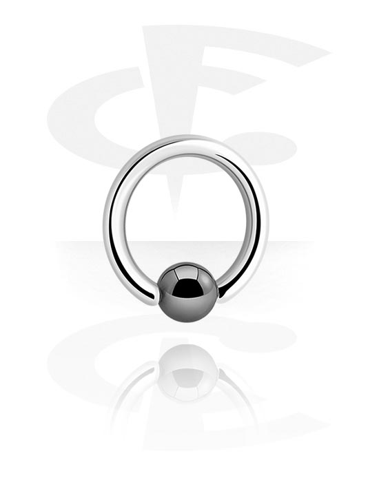 Piercing Ringe, Ring med kuglelukning (titan, blank finish), Titanium
