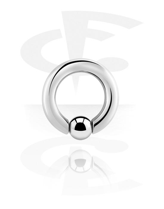 Piercing Rings, Ball closure ring (titanium, shiny finish), Titanium