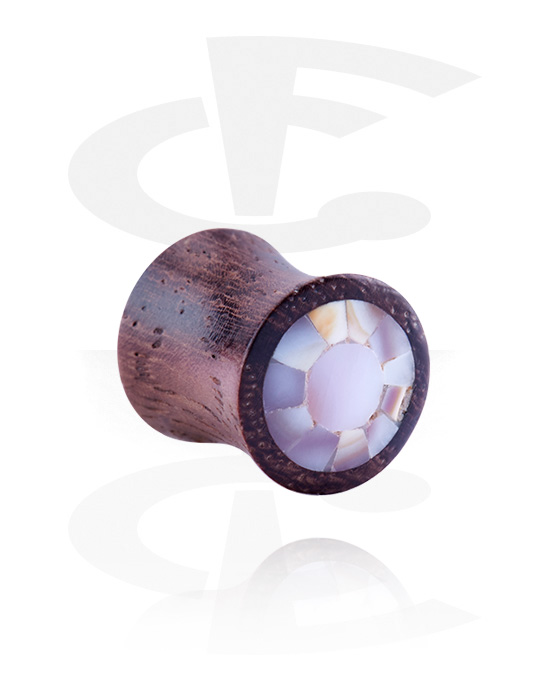 Tunnels & Plugs, Double flared plug, Hout