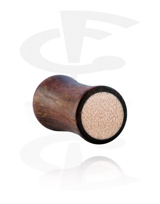 Tunnels & Plugs, Double flared plug, Hout