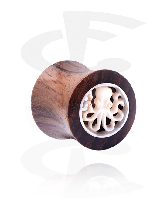 Tunnel & Plugs, Double Flared Tunnel, Holz