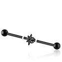 Barbells, Industrial Barbell with star attachment, Bioflex ,  Surgical Steel 316L