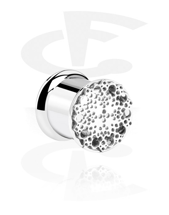 Tunnels & Plugs, Tunnel double flared (acier chirurgical, argent), Acier chirurgical 316L