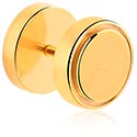 Piercing fake, Fake Plug, Acciaio chirurgico 316L con placcatura in oro