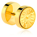Faux piercings, Fake Plug, Acier chirugical 316L ,  Plaqué or
