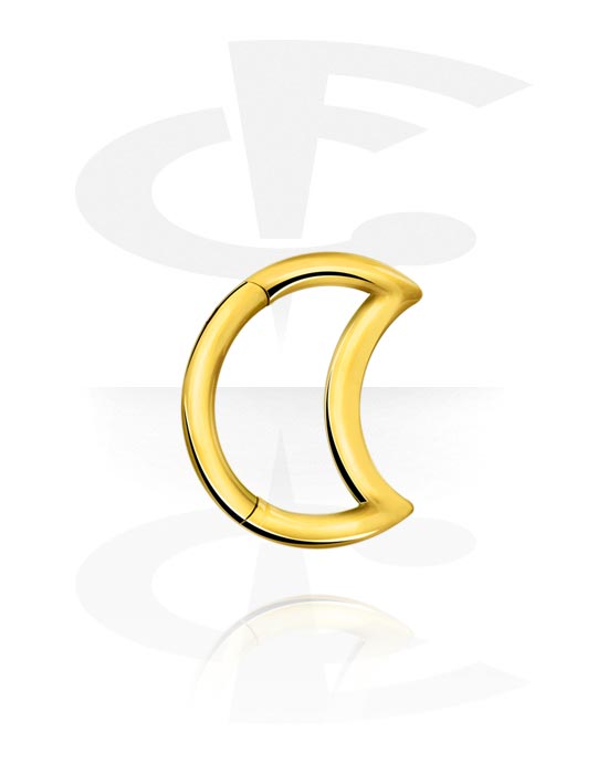 Piercing ad anello, Multi-purpose clicker (acciaio chirurgico, oro, finitura lucida), Acciaio chirurgico 316L con placcatura in oro