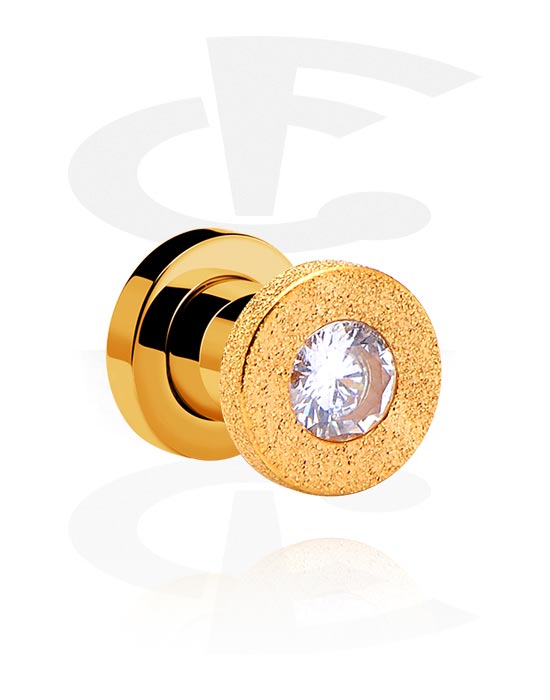 Tunnels & Plugs, Tunnel, Gold Plated Surgical Steel 316L