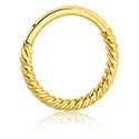 Piercingringar, Multi-purpose clicker (surgical steel, gold, shiny finish), Förgyllt kirurgiskt stål 316L