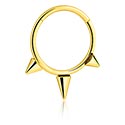 Piercinggyűrűk, Multi-purpose clicker (surgical steel, gold, shiny finish), Aranyozott sebészeti acél, 316L