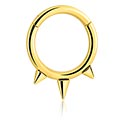 Piercinggyűrűk, Multi-purpose clicker (surgical steel, gold, shiny finish), Aranyozott sebészeti acél, 316L