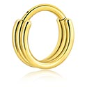 Piercingringar, Multi-purpose clicker (surgical steel, gold, shiny finish), Förgyllt kirurgiskt stål 316L