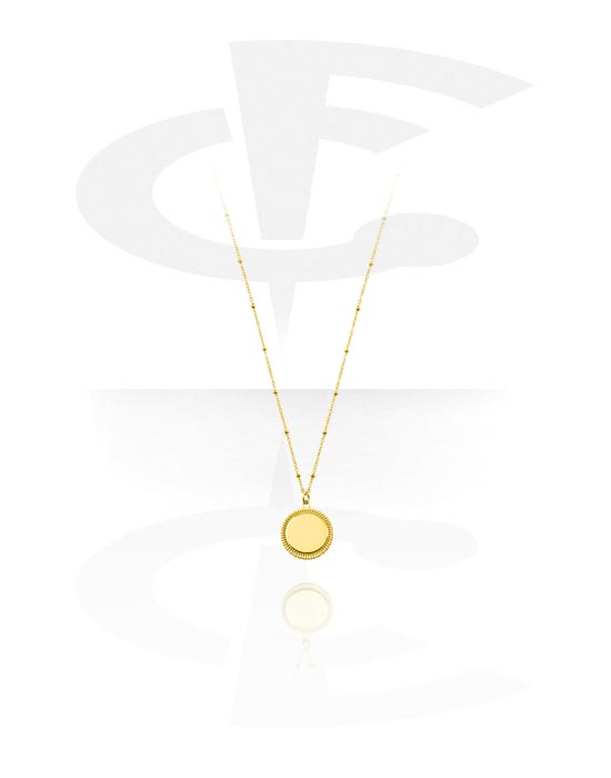 Náhrdelníky, Módní náhrdelník s přívěskem, Pozlacená chirurgická ocel 316L