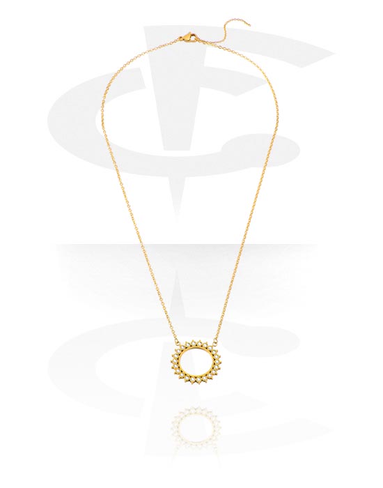 Náhrdelníky, Módní náhrdelník s přívěskem, Pozlacená chirurgická ocel 316L