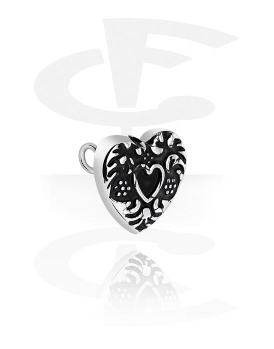 Boules, barres & plus, Accessoire pour piercings industriels avec motif coeur, Acier chirurgical 316L