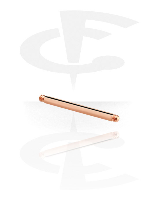 Kuler og staver ++, Barbell-pinne, Rosegold Plated Surgical Steel 316L
