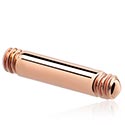 Boules, barres & plus, Barre sans accessoires, Acier chirurgical 316L ,  Plaqué or rose