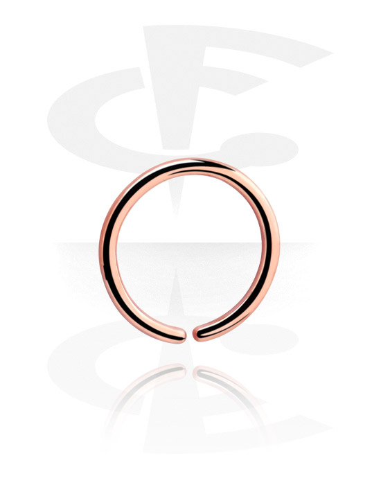 Alke za piercing, Neprekidni prsten (kirurški čelik, ružičasto zlato, sjajna završna obrada), Kirurški čelik pozlaćen ružičastim zlatom 316L