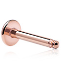 Kuličky, kolíčky a další, Náhradní labreta (chirurgická ocel, růžově zlatá, lesklý povrch), Chirurgická ocel 316L pozlacená růžovým zlatem