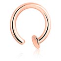 Piercings nez & Septums, Anneau ouvert pour le nez (acier chirurgical, or rosé, finition brillante), Acier chirurgical 316L ,  Plaqué or rose