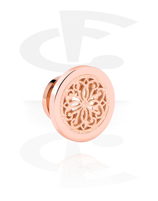 Tunnels & Plugs, Tunnel, Rose Gold Plated Surgical Steel 316L