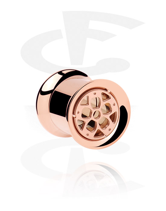 Tunely & plugy, Rosegold Double Flared Tube<br/>[Surgical Steel 316L], Surgical Steel 316L