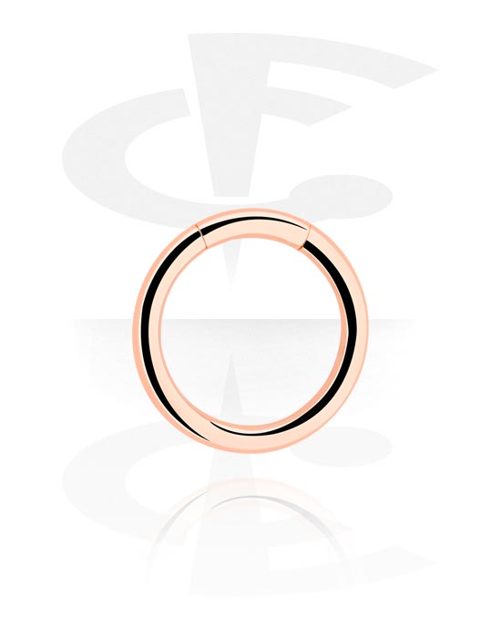 Piercing Ringe, Piercing-Klicker (Chirurgenstahl, rosegold, glänzend), Rosé-Vergoldeter Chirurgenstahl 316L