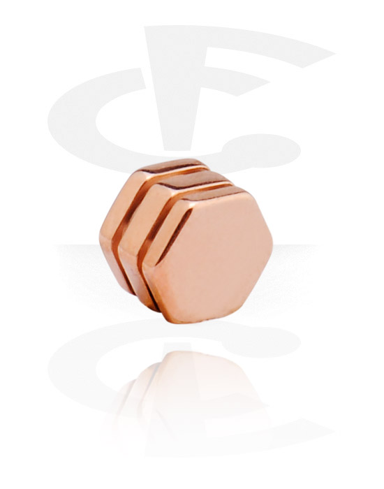 Kulki, igły i nie tylko, Attachment for 1.6 mm pins<br/>[Surgical Steel/Rosegold], Rose Gold Plated Steel