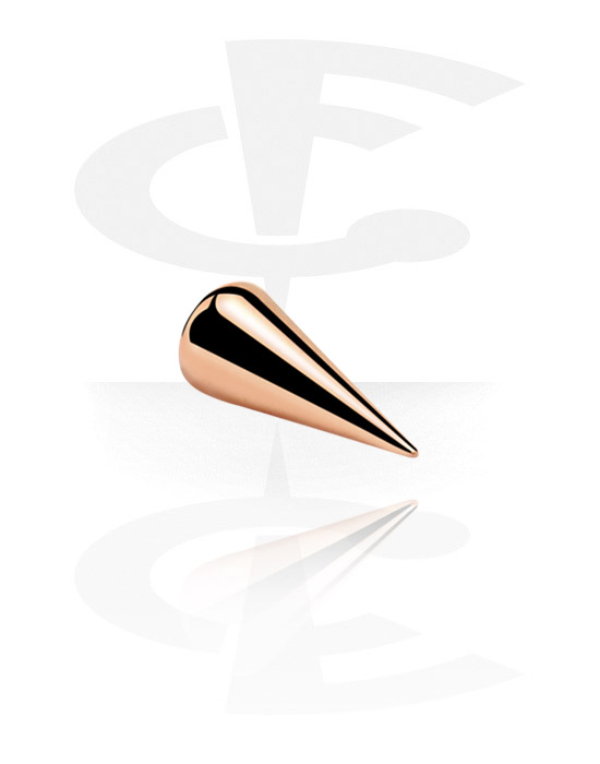 Kulki, igły i nie tylko, Long Cone<br/>[Surgical Steel 316L/Rosegold], Rose Gold Plated Steel