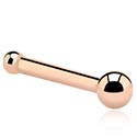 Piercings nez & Septums, Piercing nez droit (acier chirurgical, or rosé, finition brillante), Acier chirurgical 316L ,  Plaqué or rose